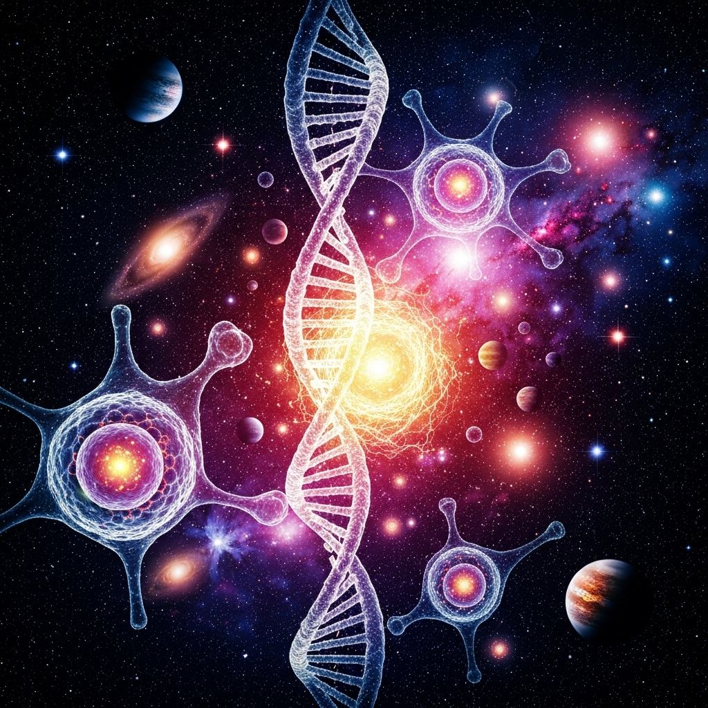Space biology background
